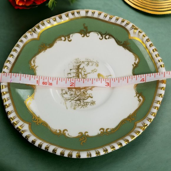 Espresso Coffee Antique Demi Cup Set English Bone China Royal Worcester Gift Set - Picture 7 of 15